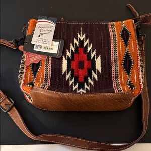 American Darling Southwest Pattern Crossbody Bag with Conceal carry pouch